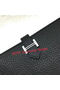 Hermes Bearn Japonaise Bi-Fold Wallet Litchi Leather A208 Black Replica