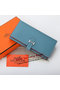 Hermes Bearn Japonaise Bi-Fold Wallet Original Leather A208 SkyBlue Replica
