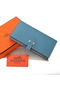 Hermes Bearn Japonaise Bi-Fold Wallet Original Leather A208 SkyBlue Replica