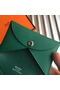 Hermes Calvi Card Holder In Green Epsom Leather Replica
