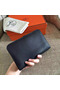 Hermes Dogon Duo Wallet In Black Clemence Leather Replica