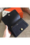 Hermes Dogon Duo Wallet In Black Clemence Leather Replica
