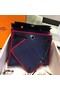 Hermes Herbag 31CM Original Canvas Leather & Calfskin 45987 Black&Blue Replica