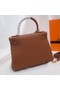 Hermes Kelly Shoulder Bag Original TOGO Leather KY3255 brown Replica