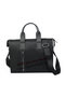 Hermes Mens Briefcase Canvas & Leather H1705D Black Replica