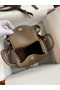 Hermes Mini Lindy Handmade Bag In Taupe Clemence Leather Replica