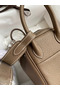 Hermes Mini Lindy Handmade Bag In Taupe Clemence Leather Replica