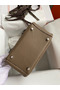 Hermes Mini Lindy Handmade Bag In Taupe Clemence Leather Replica