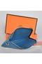 Hermes Zipper Cards Wallet Togo Leather A908 Blue Replica