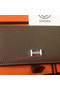 Hermes Bearn Japonaise Grainy Leather Wallet H8622W Grey Replica