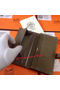Hermes Bearn Japonaise Grainy Leather Wallet H8622W Grey Replica