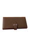 Hermes Bearn Japonaise Grainy Leather Wallet H8622W Grey Replica