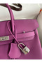Hermes Birkin 25 Retourne Handmade Bag In Anemone Epsom Calfskin Replica