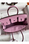 Hermes Birkin 25 Retourne Handmade Bag In Mauve Sylvestre Clemence Leather Replica