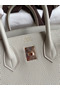 Hermes Birkin 25 Retourne Handmade Bag In Pearl Grey Clemence Leather Replica