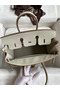 Hermes Birkin 25 Retourne Handmade Bag In Pearl Grey Clemence Leather Replica