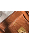 Hermes Birkin 25cm Bag In Gold Clemence Leather GHW Replica