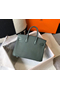 Hermes Birkin 25cm Bag In Vert Amande Clemence Leather GHW Replica