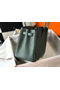 Hermes Birkin 25cm Bag In Vert Amande Clemence Leather GHW Replica