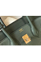 Hermes Birkin 25cm Bag In Vert Amande Clemence Leather GHW Replica