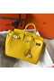 Hermes Birkin 25cm Bag In Yellow Clemence Leather GHW Replica