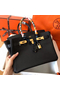 Hermes Birkin 30 Handmade Bag In Black Epsom Leather Replica
