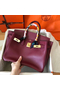 Hermes Birkin 30 Handmade Bag In Bordeaux Epsom Leather Replica