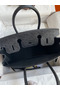 Hermes Birkin 30 Retourne Handmade Bag In Black Ostrich Leather Replica