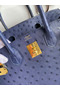 Hermes Birkin 30 Retourne Handmade Bag In Blue Iris Ostrich Leather Replica