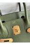 Hermes Birkin 30 Retourne Handmade Bag In Canopee Clemence Leather Replica