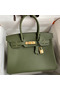 Hermes Birkin 30 Retourne Handmade Bag In Canopee Clemence Leather Replica
