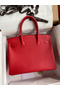 Hermes Birkin 30 Retourne Handmade Bag In Red Epsom Calfskin Replica