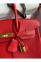 Hermes Birkin 30 Retourne Handmade Bag In Red Epsom Calfskin Replica