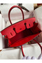Hermes Birkin 30 Retourne Handmade Bag In Red Epsom Calfskin Replica