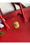 Hermes Birkin 30 Retourne Handmade Bag In Red Epsom Calfskin Replica