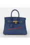Hermes Birkin 30CM Tote Bag RoyalBlue Original Leather H30 Gold Replica