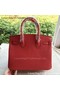 Hermes Birkin 30CM Tote Bags Red Calfskin Leather BK30 Silver Replica