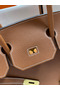 Hermes Birkin 35 Retourne Handmade Bag In Gold Clemence Leather Replica