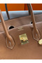 Hermes Birkin 35 Retourne Handmade Bag In Gold Clemence Leather Replica