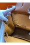 Hermes Birkin 35 Retourne Handmade Bag In Gold Clemence Leather Replica