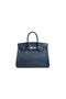 Hermes Birkin 35CM Tote Bag Dark Blue Ostrich Leather BK35 Silver Replica