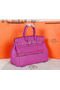 Hermes Birkin 35CM Tote Bag Lavender Original Grainy Leather H35 Silver Replica