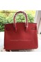 Hermes Birkin 35CM Tote Bag Red Litchi Leather BK35 Silver Replica