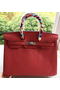 Hermes Birkin 35CM Tote Bag Red Litchi Leather BK35 Silver Replica