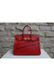 Hermes Birkin 35CM Tote Bag Red Ostrich Leather BK35 Gold Replica