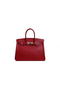 Hermes Birkin 35CM Tote Bag Red Ostrich Leather BK35 Gold Replica