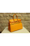 Hermes Birkin 35CM Tote Bag Yellow Original Leather BK35 Gold Replica
