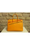Hermes Birkin 35CM Tote Bag Yellow Original Leather BK35 Gold Replica