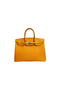 Hermes Birkin 35CM Tote Bag Yellow Original Leather BK35 Gold Replica