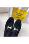 Hermes Black Suede Saint Honore Ankle Boots Replica